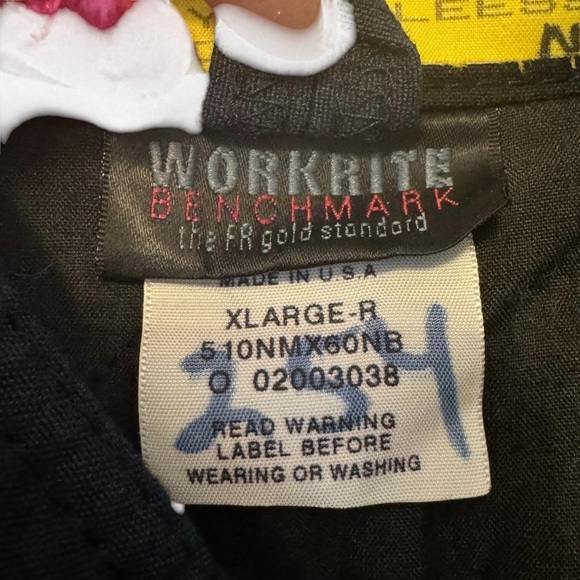 WORKRITE Benchmark XL Gold Standard Fire Retardant jacket blue black fireman - Picture 6 of 9